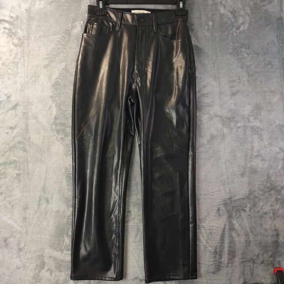Abercrombie & Fitch‎ The Ankle Straight Ultra High Rise 25/0 Edgy Goth Grunge - Picture 1 of 9